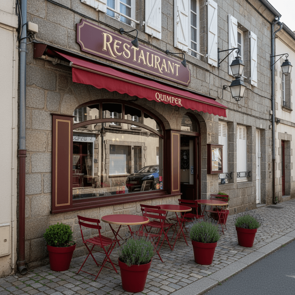 Restaurant à Quimper : terrasse - extraction - Image 1