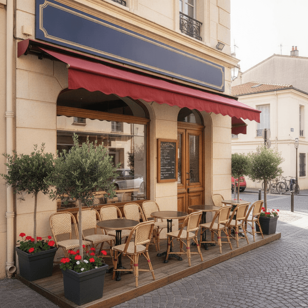 Fast-food 65m² à Cannes : terrasse - licence IV