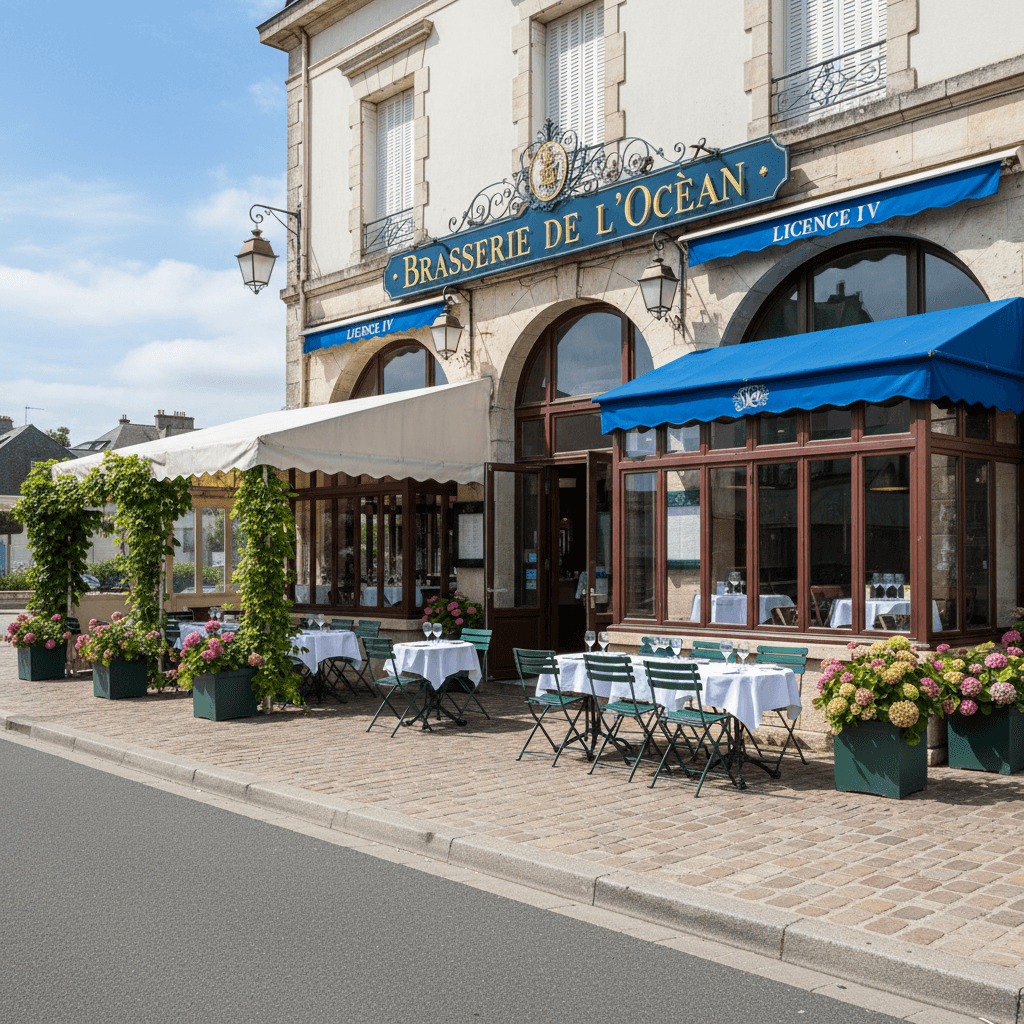 Bar-brasserie 120m² à La Baule-Escoublac : terrasse - licence IV - Image 1
