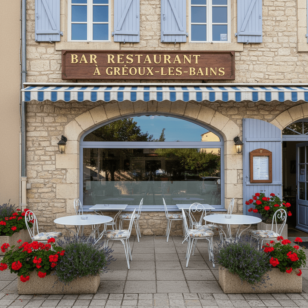 Restaurant 103m² à Gréoux-Les-Bains : terrasse - licence IV - Image 1