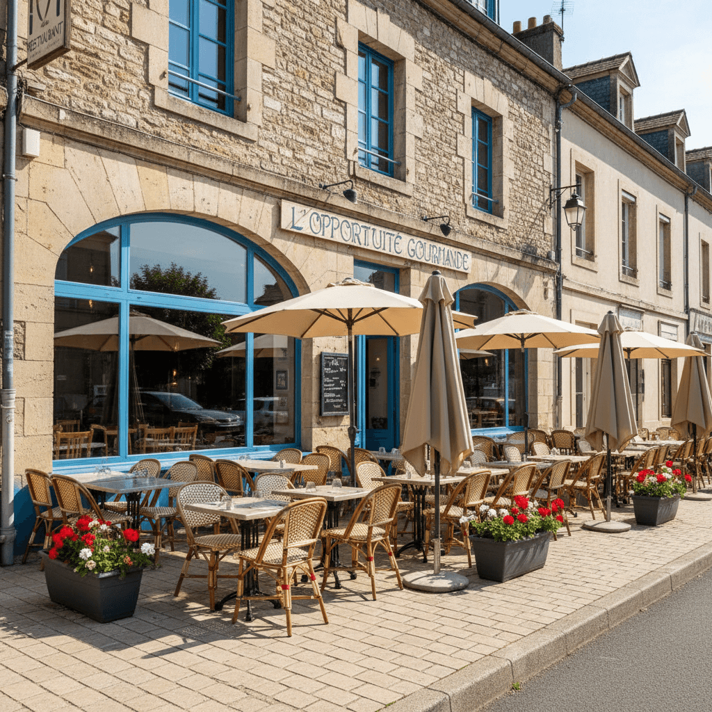 Restaurant à Sancé : terrasse - extraction - Image 1