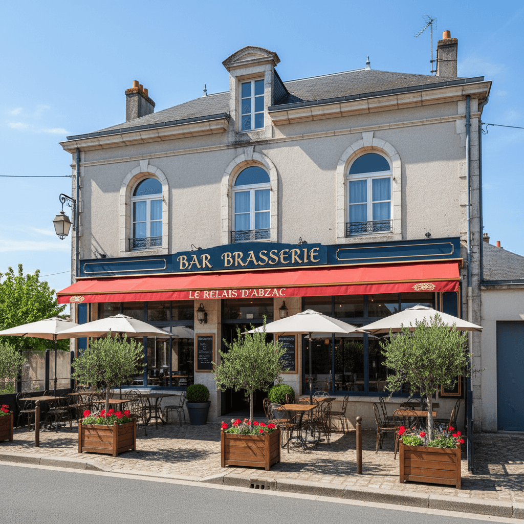 Bar-brasserie 300m² à Abzac : terrasse - licence IV - Image 1