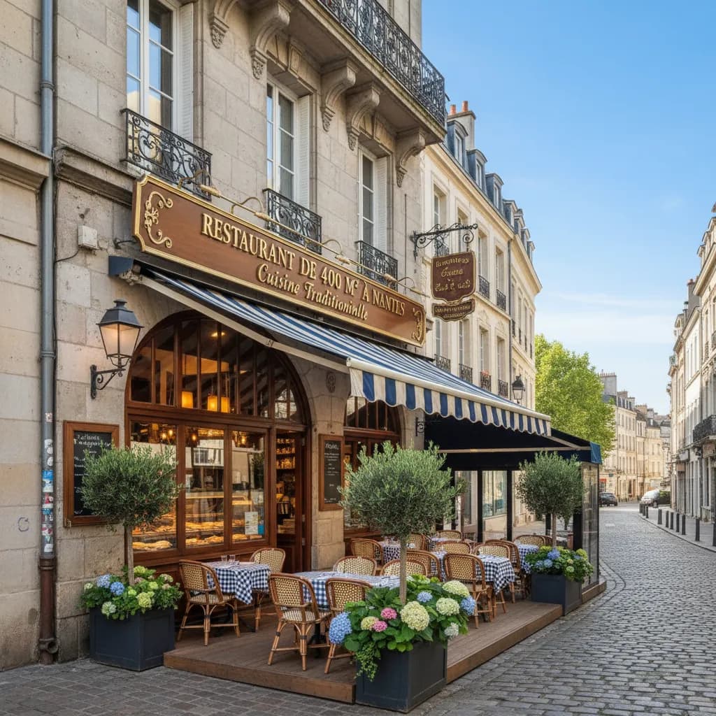 Restaurant 400m² à Nantes : terrasse - licence IV - Image 1