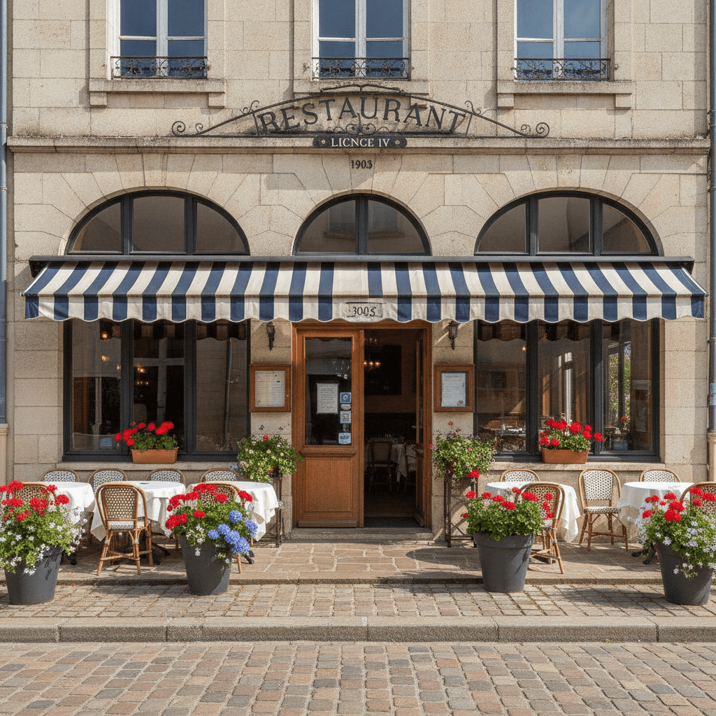 Restaurant à Ruaudin : terrasse - licence IV
