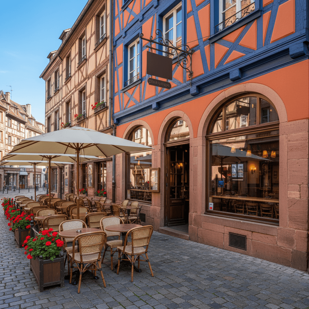 Restaurant 66m² à Strasbourg : terrasse - licence IV