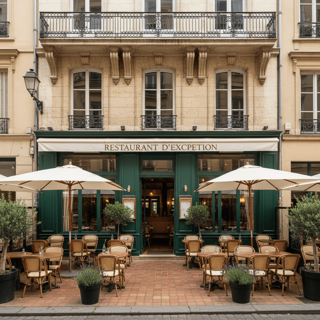 Restaurant 420m² à Lyon : terrasse - licence IV