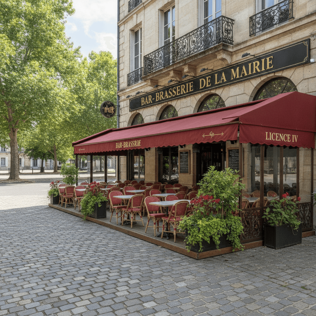 Bar-brasserie à Poitiers : terrasse - licence IV