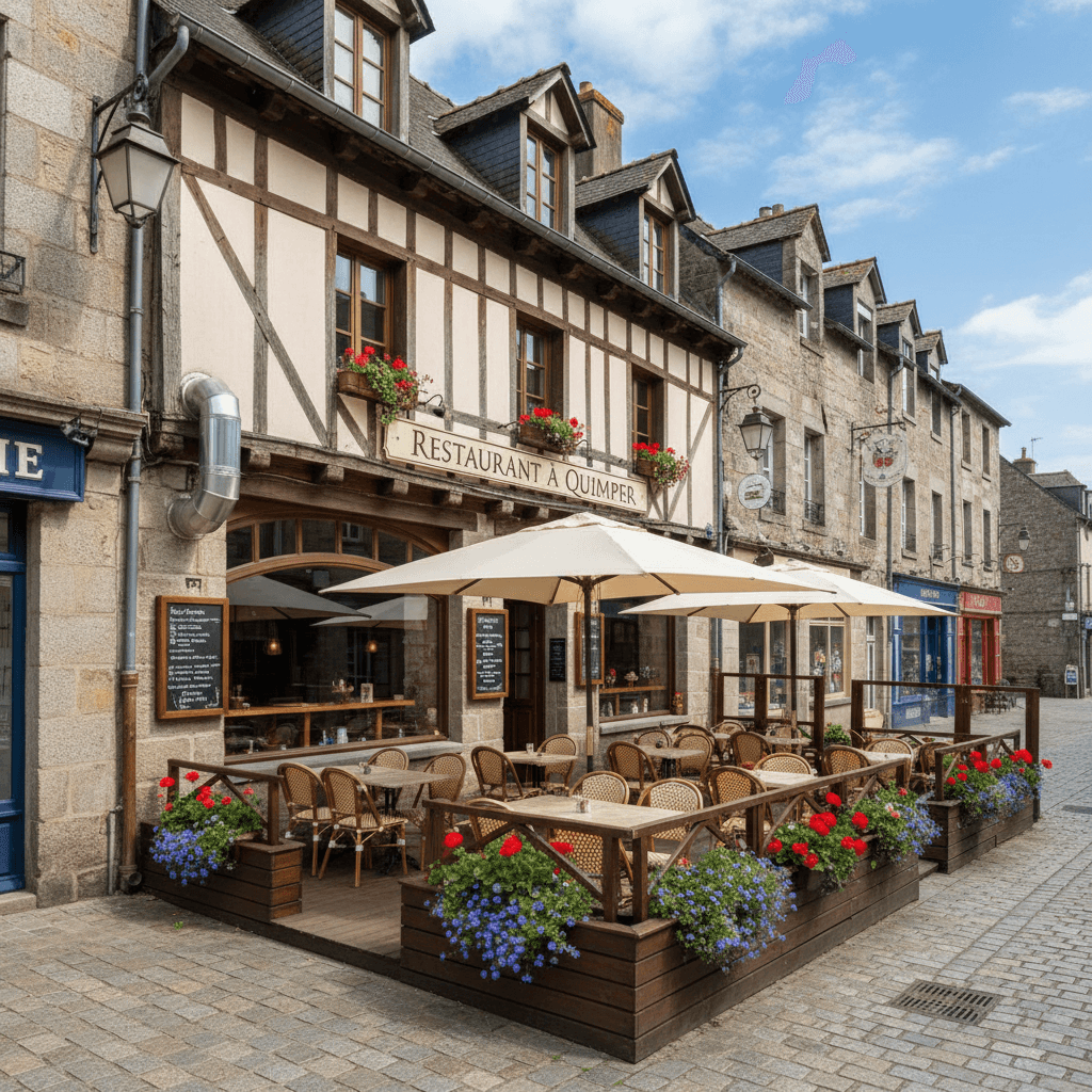 Restaurant à Quimper : terrasse - extraction - Image 1