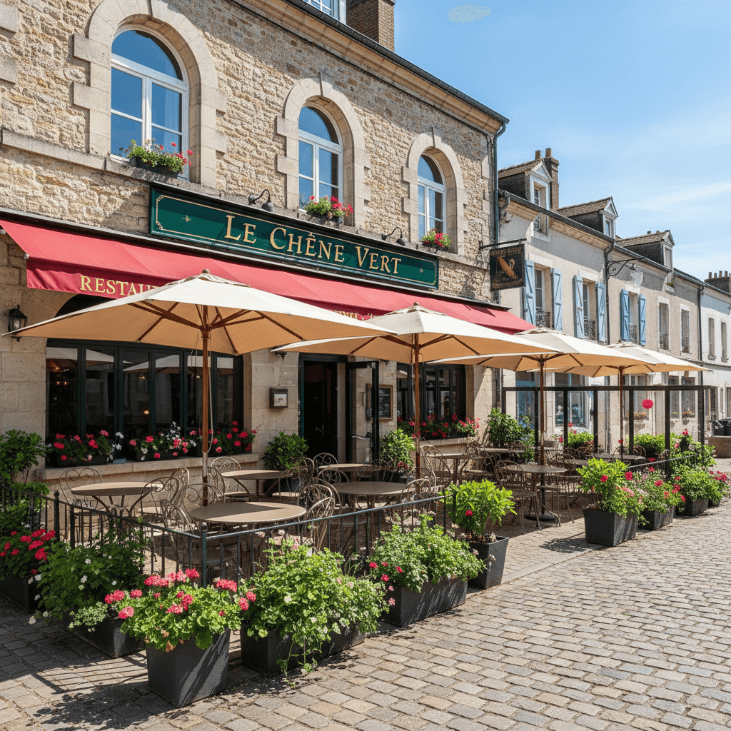 Restaurant à Le Malesherbois : terrasse - licence IV