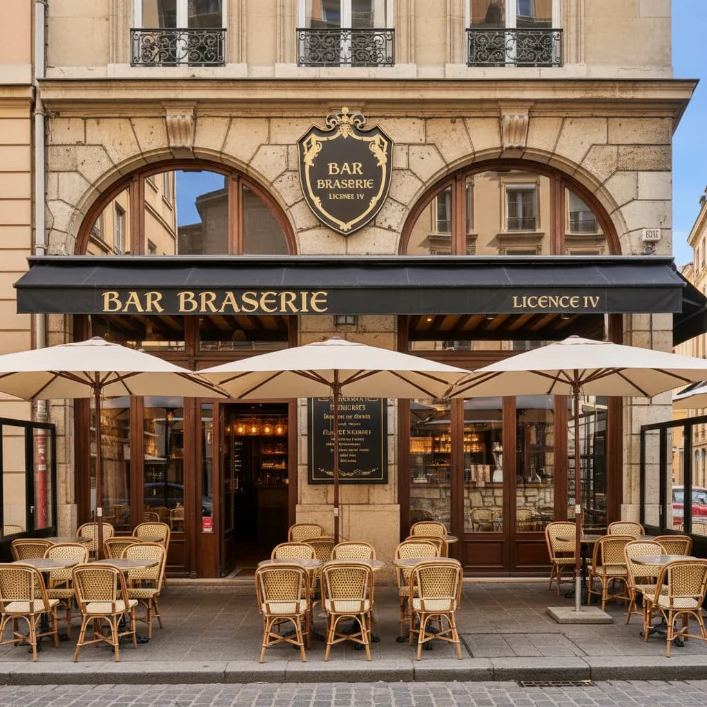 Bar-brasserie à Lyon : terrasse - licence IV - Image 1