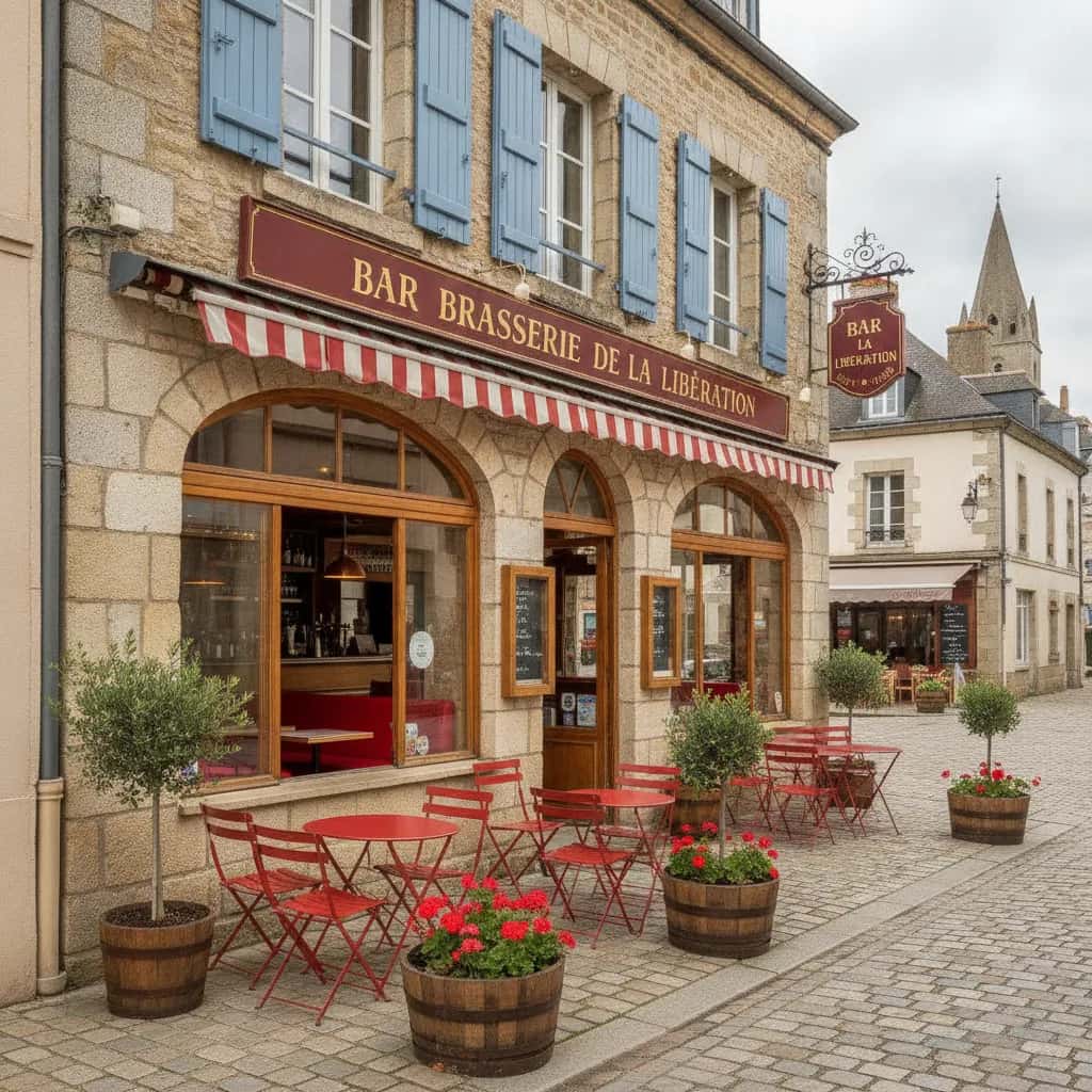 Bar-brasserie à Sainte-Mère-Église : terrasse