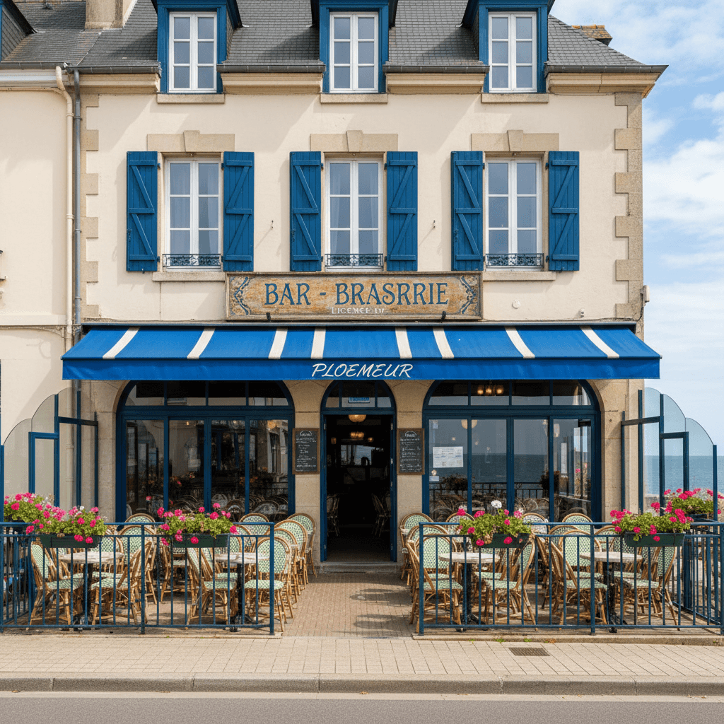 Bar-brasserie à Ploemeur : terrasse - licence IV - Image 1