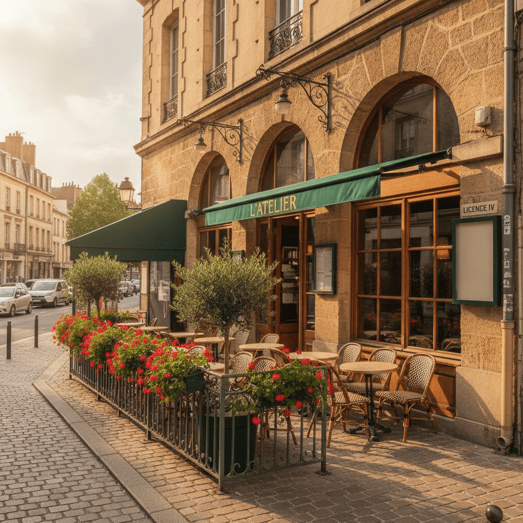 Restaurant 300m² à Nantes : terrasse - licence IV