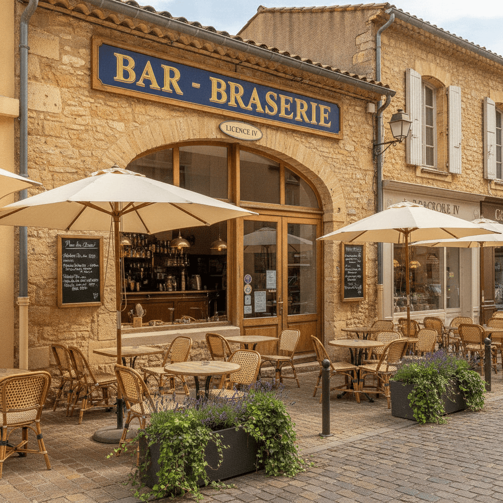 Bar-brasserie 100m² à Lambesc : terrasse - licence IV