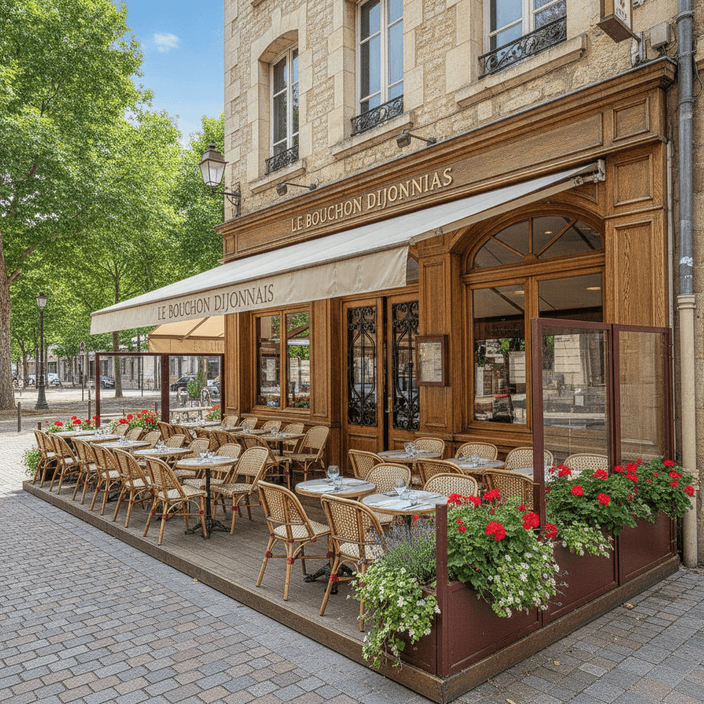 Restaurant 223m² à Dijon : terrasse - extraction - Image 1