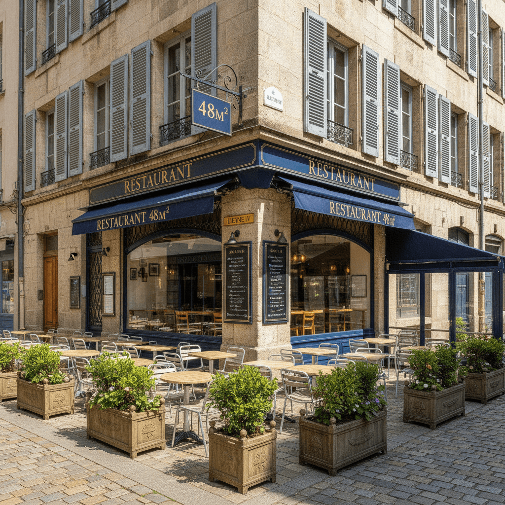 Restaurant 48m² à Grenoble : terrasse - licence IV - Image 1