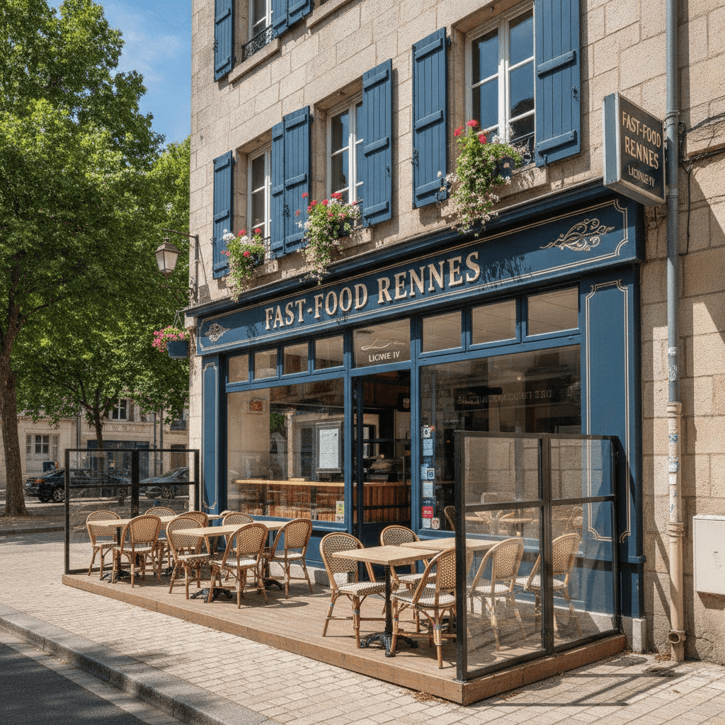 Fast-food à Rennes : terrasse - licence IV