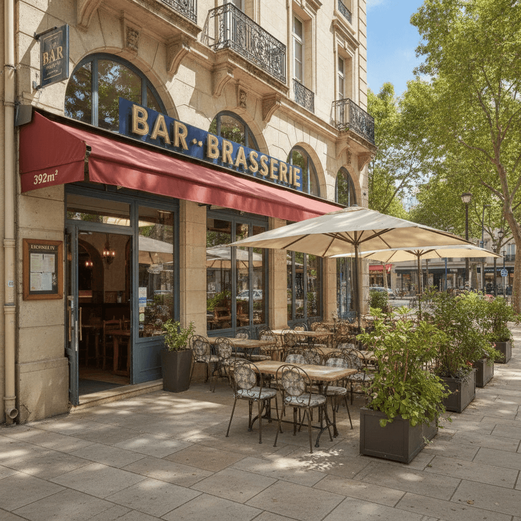Bar-brasserie 392m² à Vendargues : terrasse - licence IV