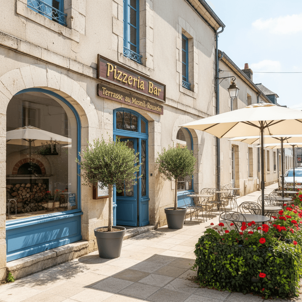 Restaurant à Le Mesnil-Rouxelin : terrasse - licence IV - Image 1