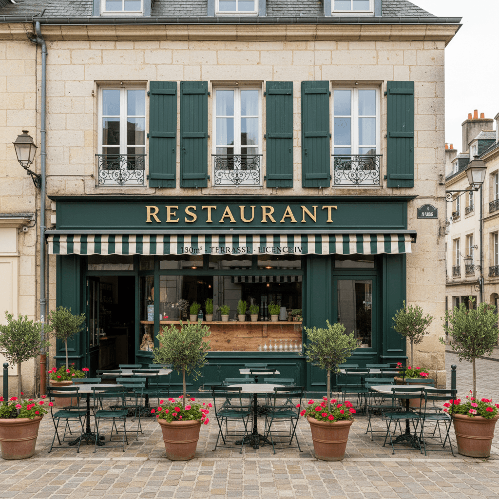 Restaurant 130m² à Brioude : terrasse - licence IV