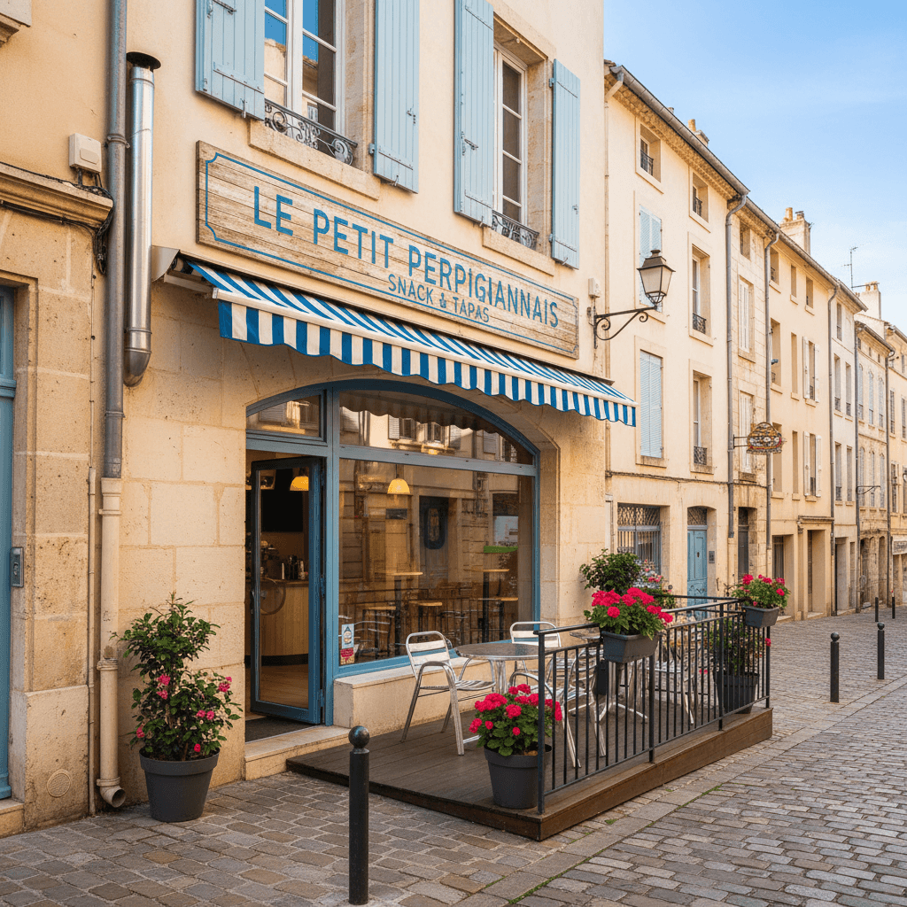 Snack à Perpignan : terrasse - extraction