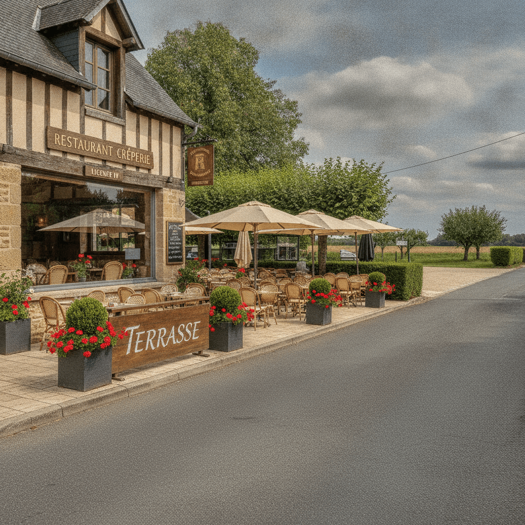 Restaurant à Pont-L'Évêque : terrasse - licence IV