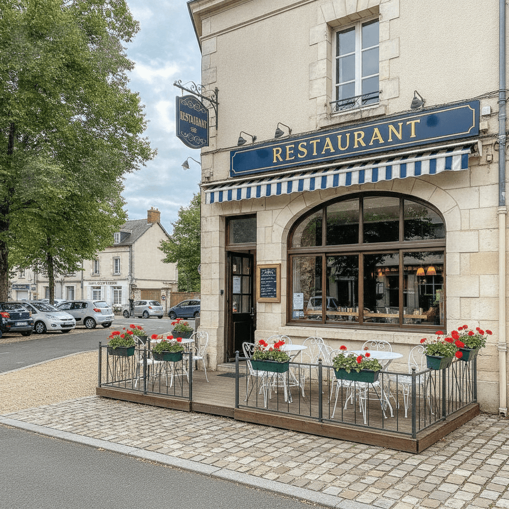Restaurant 160m² à Menneval : terrasse - licence IV