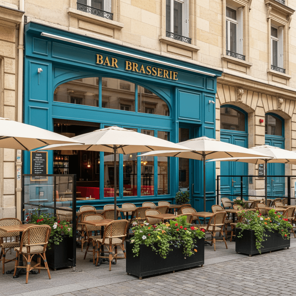 Bar-brasserie 80m² à Lyon : terrasse - licence IV