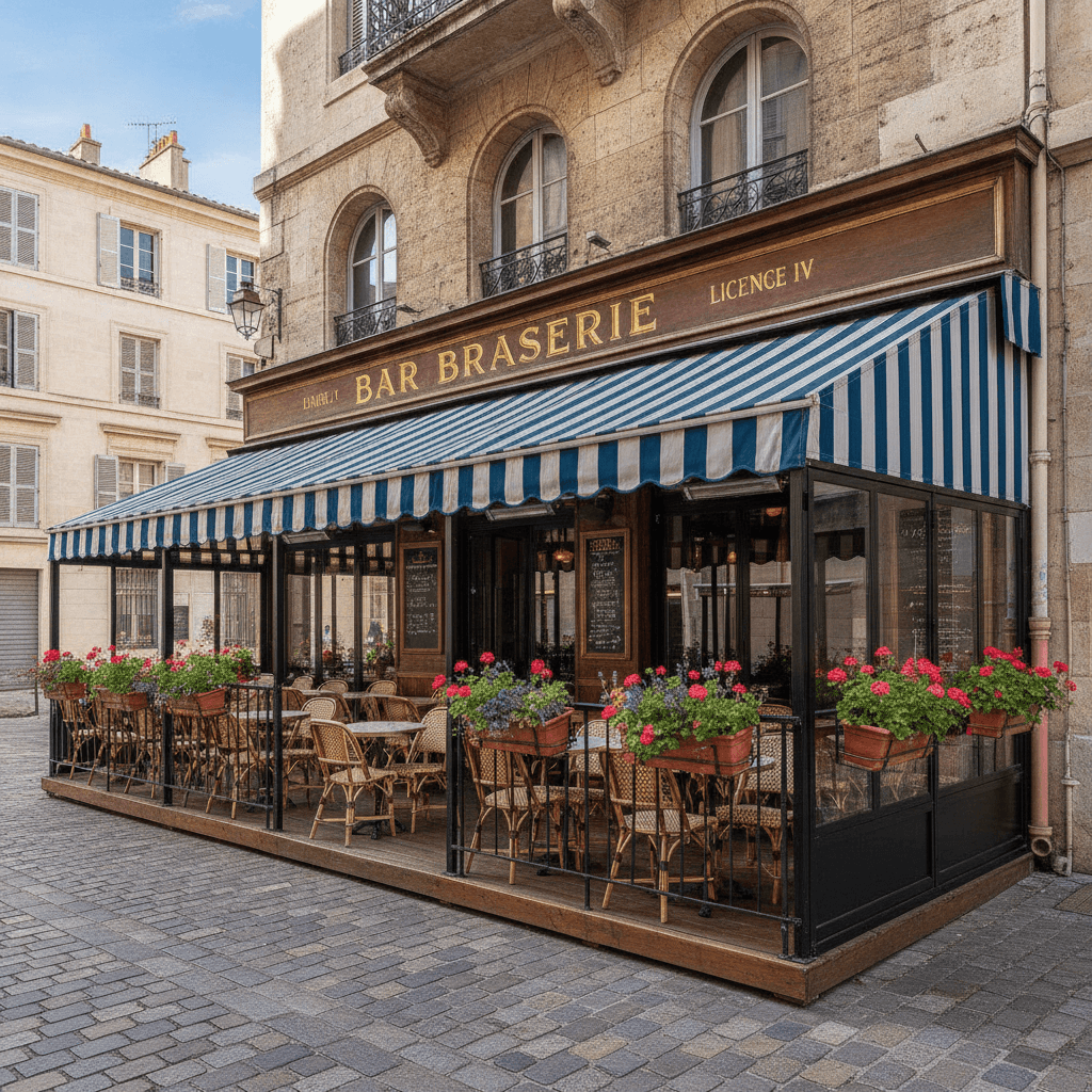 Bar-brasserie à Marseille : terrasse - licence IV