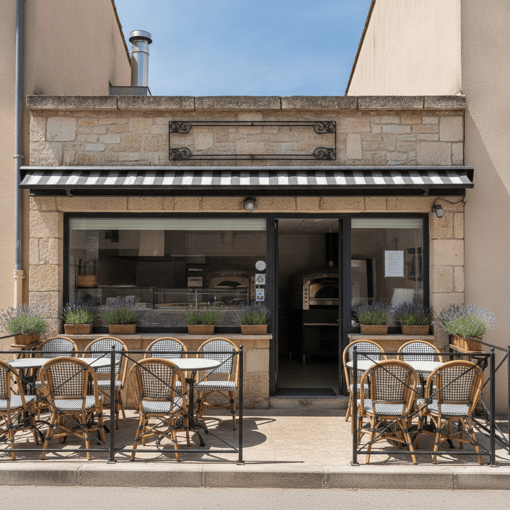 Fast-food 40m² à Plan-De-Cuques : terrasse - extraction
