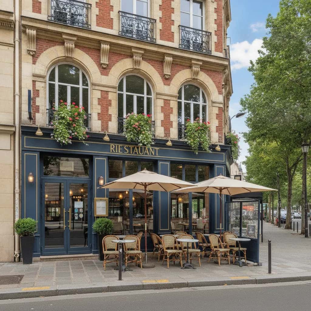 Restaurant 90 couverts à Puteaux : terrasse - licence IV