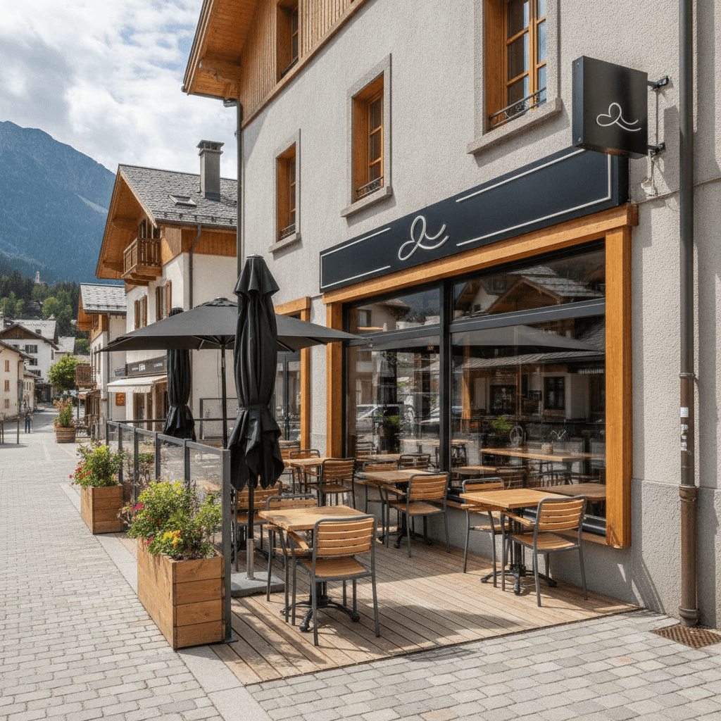 Fast-food 120m² à Les Rousses : terrasse - licence IV - Image 1