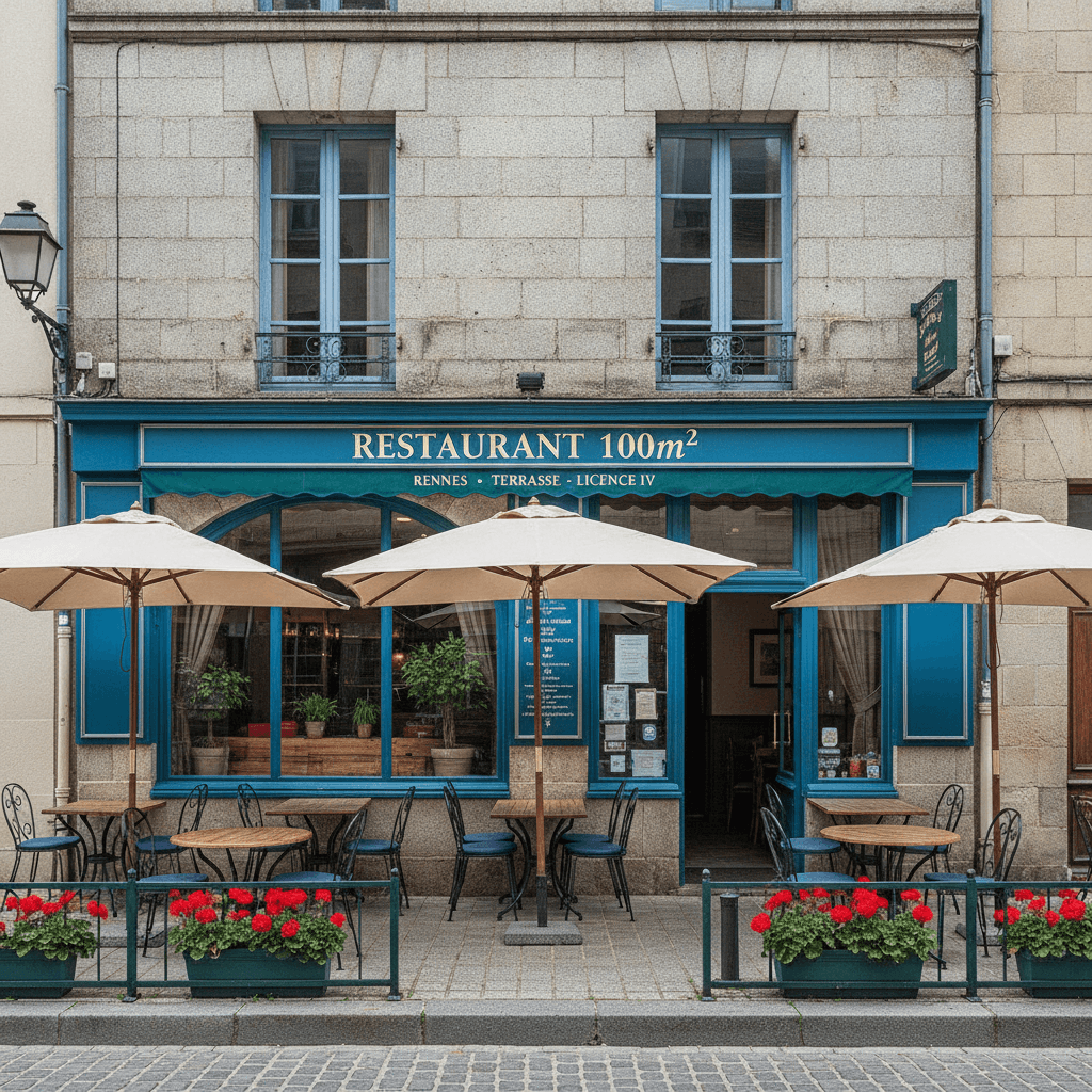 Restaurant 100m² à Rennes : terrasse - licence IV - Image 1