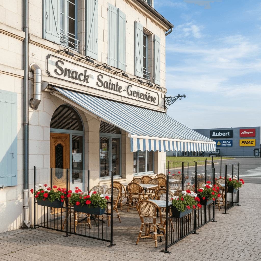 Snack 40 couverts à Sainte-Geneviève-des-Bois : terrasse - extraction