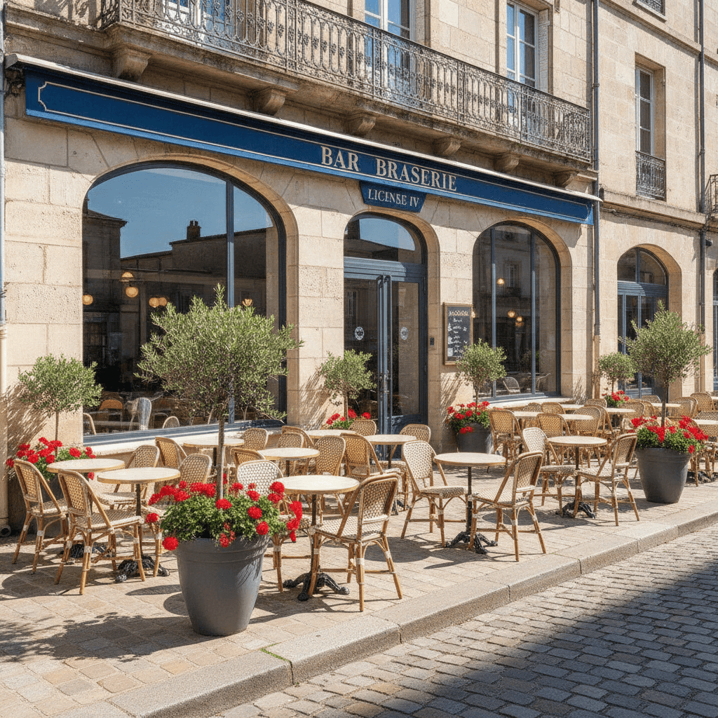 Bar-brasserie à Tours : terrasse - licence IV
