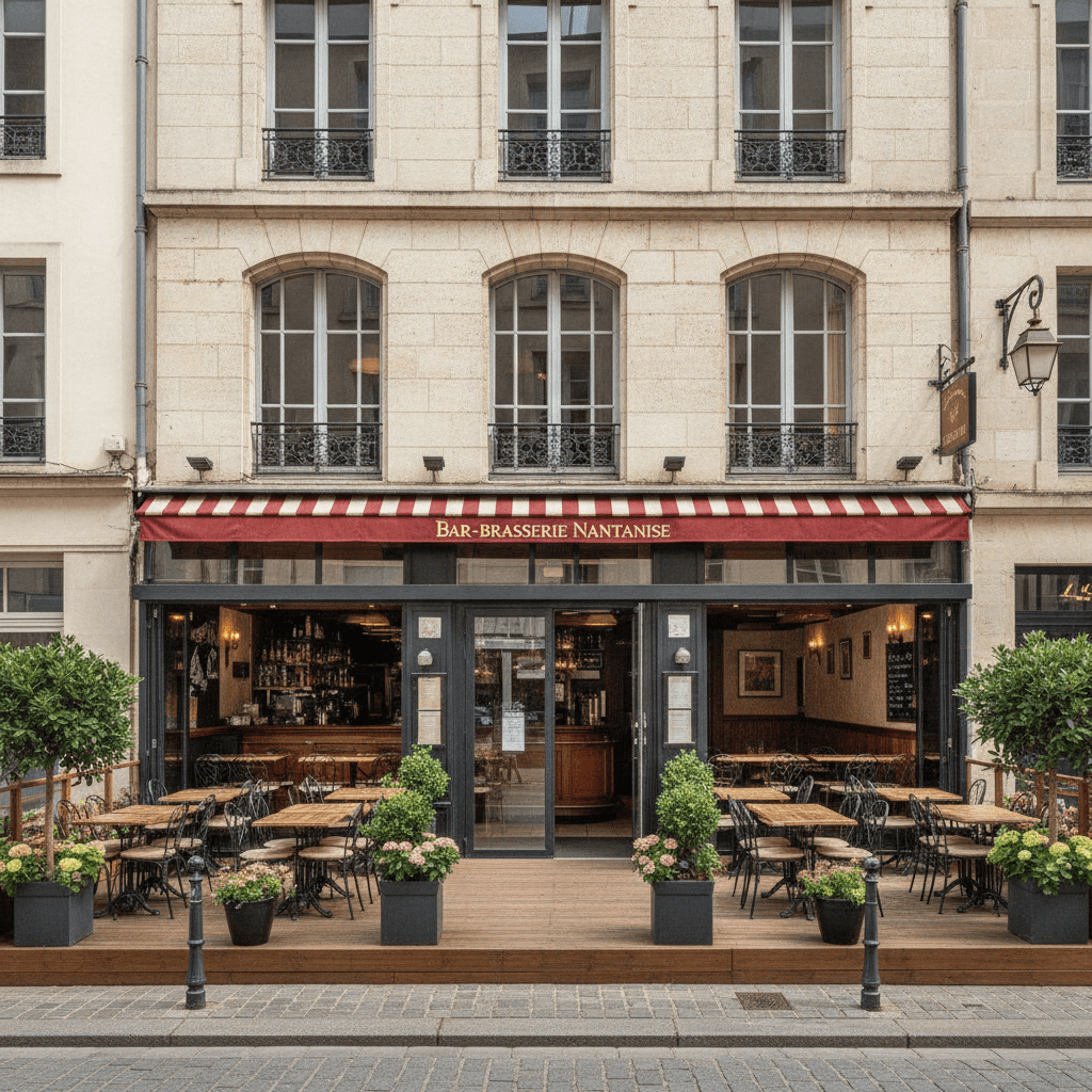 Bar-brasserie 500m² à Nantes : terrasse - licence IV