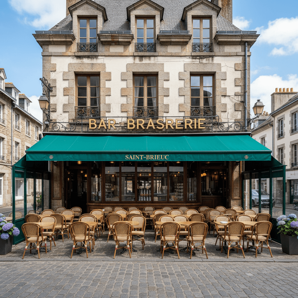 Bar-brasserie à Saint-Brieuc : terrasse - licence IV - Image 1