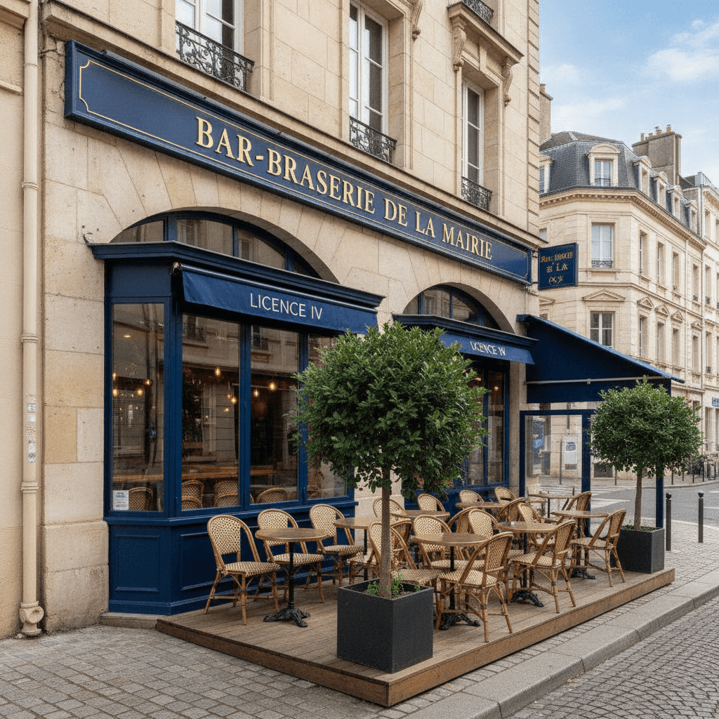 Bar-brasserie 65 couverts à Pontault-Combault : terrasse - licence IV - Image 1