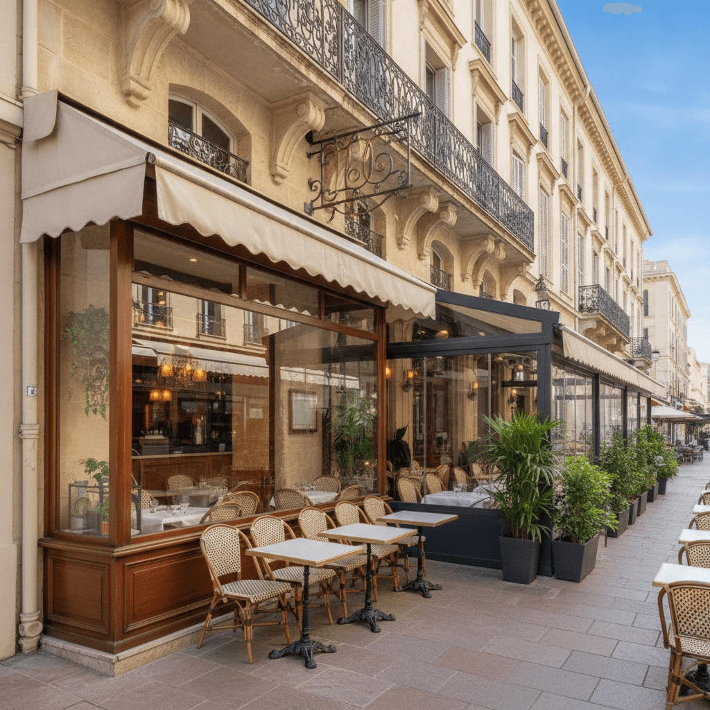 Restaurant 375m² à Nice : terrasse - licence IV