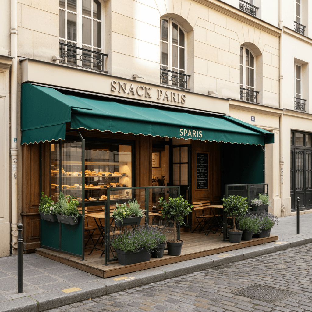 Snack 34 couverts à Paris : terrasse