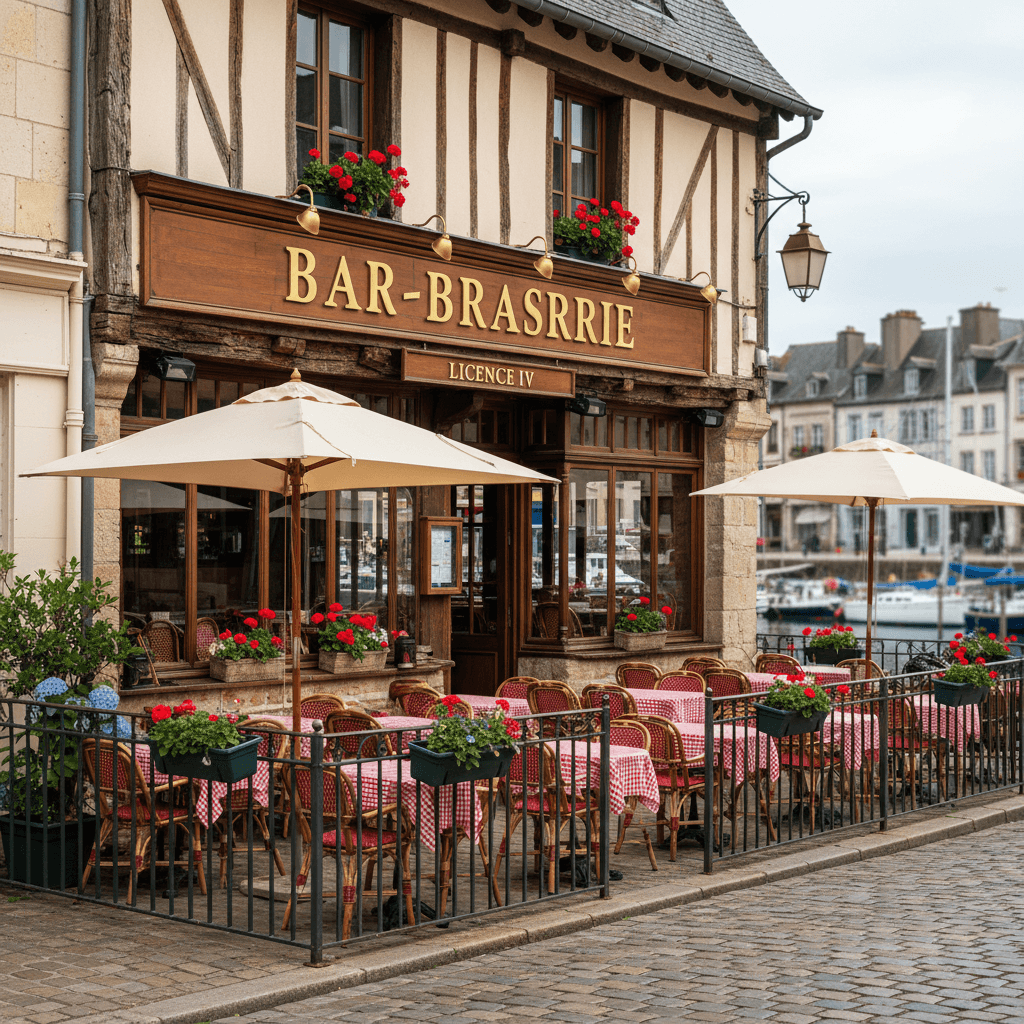 Bar-brasserie à Honfleur : terrasse - licence IV - Image 1