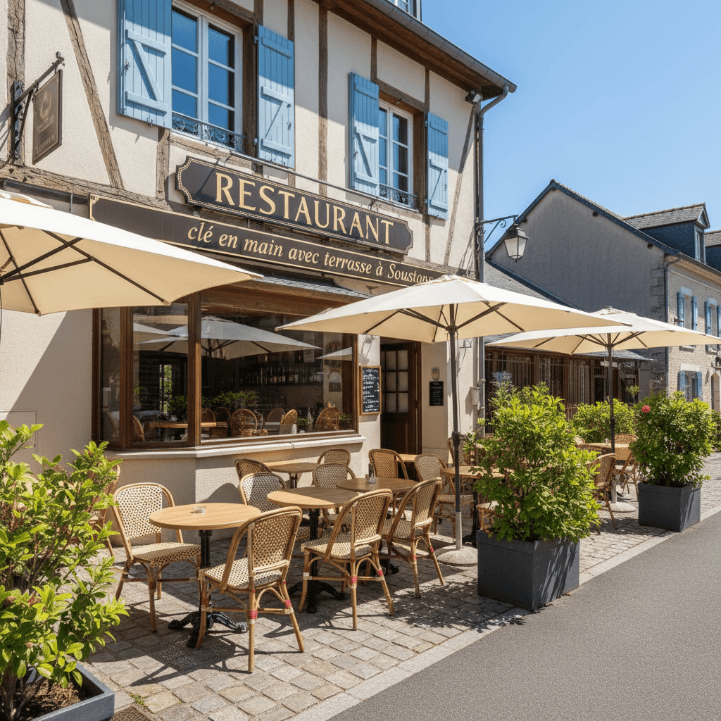 Restaurant 120m² à Soustons : terrasse - licence IV - Image 1
