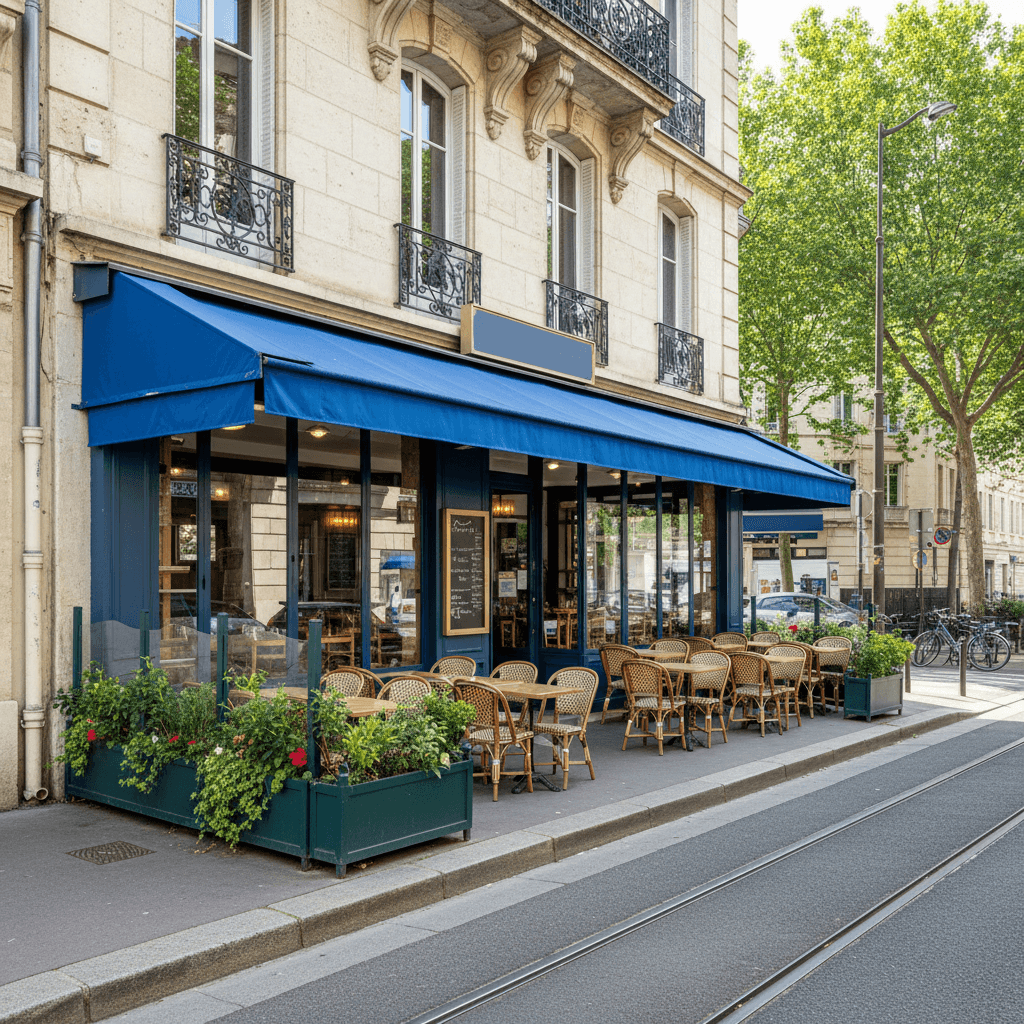 Restaurant 100m² à Villeurbanne : terrasse - extraction - Image 1