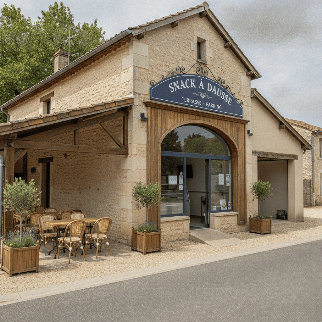 Snack à Dausse : terrasse - parking - Image 1