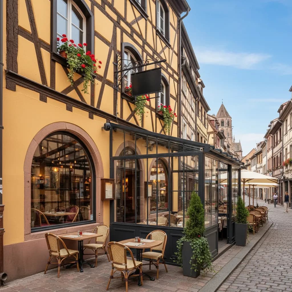Restaurant 55m² à Strasbourg : terrasse - extraction - Image 1