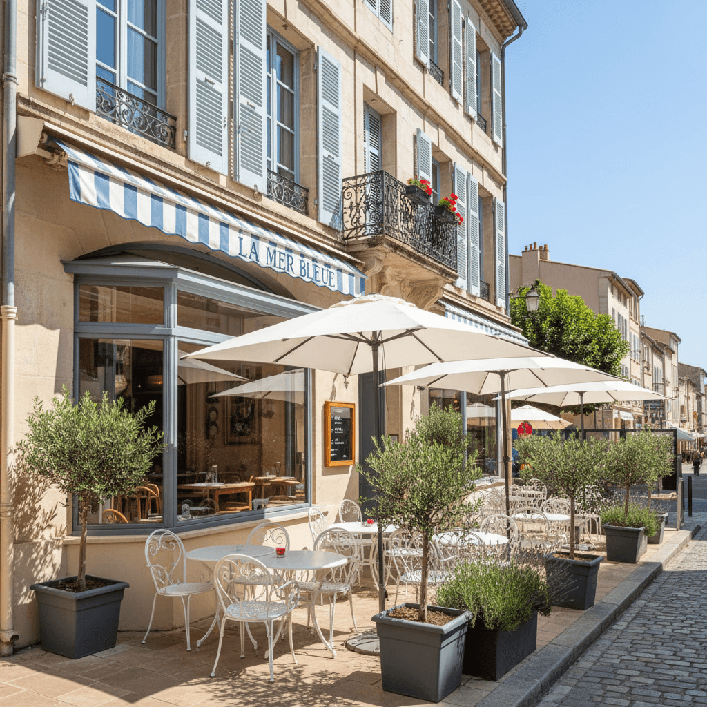 Restaurant à Hyères : terrasse - extraction - Image 1