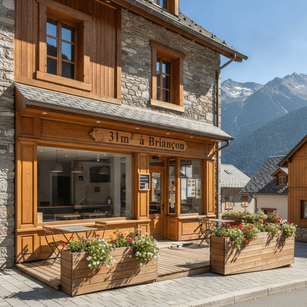 Fast-food 31m² à Briançon : terrasse - licence IV