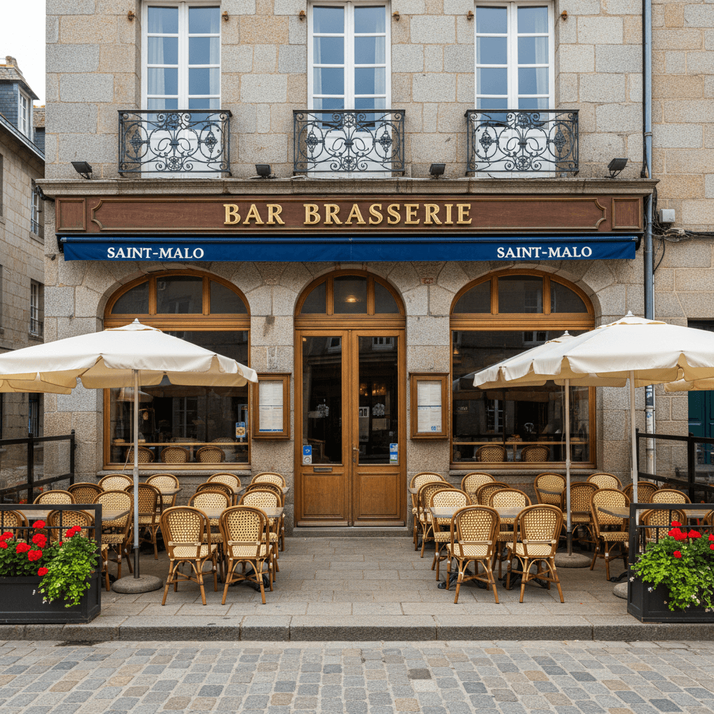 Bar-brasserie 180m² à Saint-Malo : terrasse - licence IV - Image 1