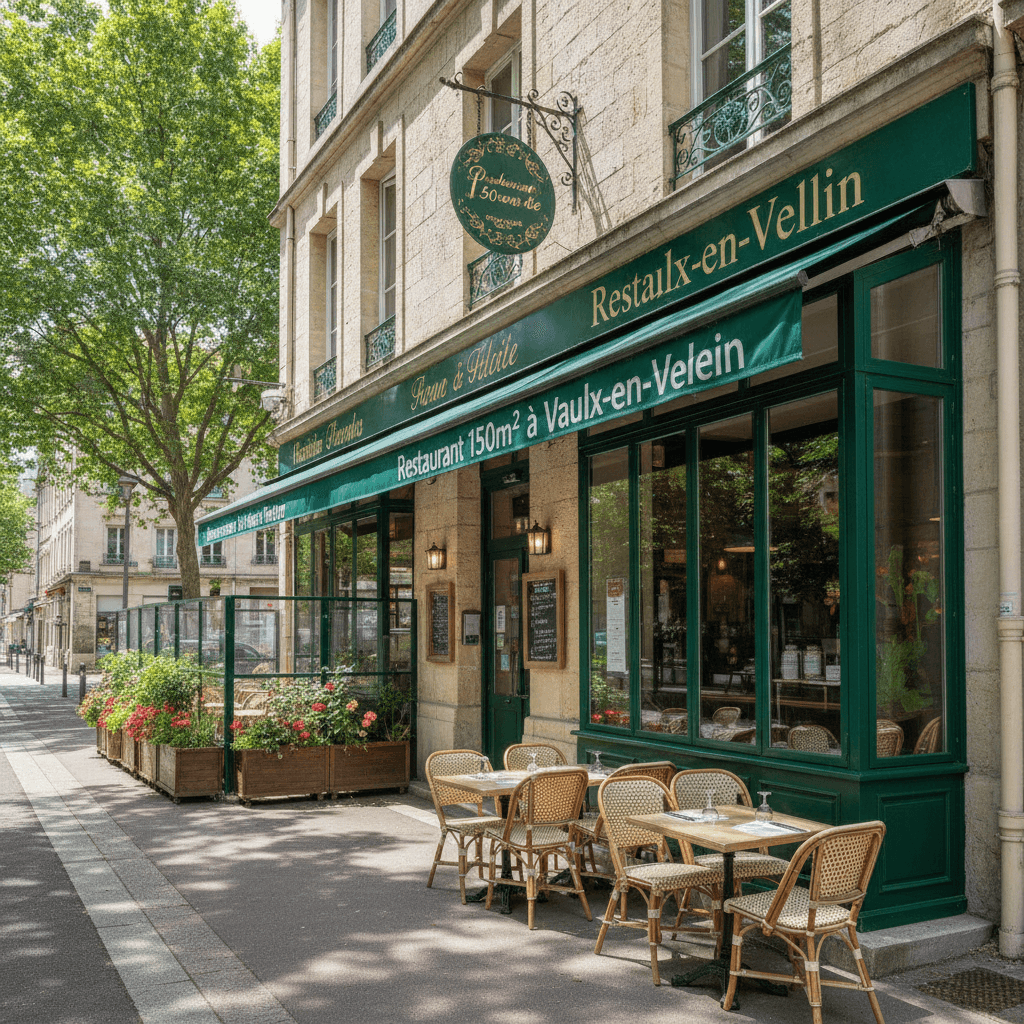 Restaurant 150m² à Vaulx-en-Velin : terrasse - licence IV - Image 1