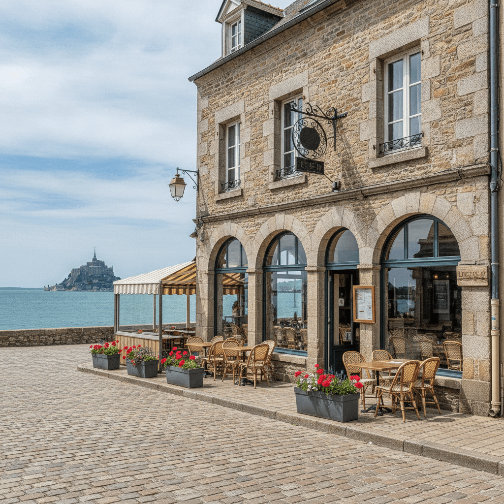Restaurant à Cancale : terrasse - licence IV